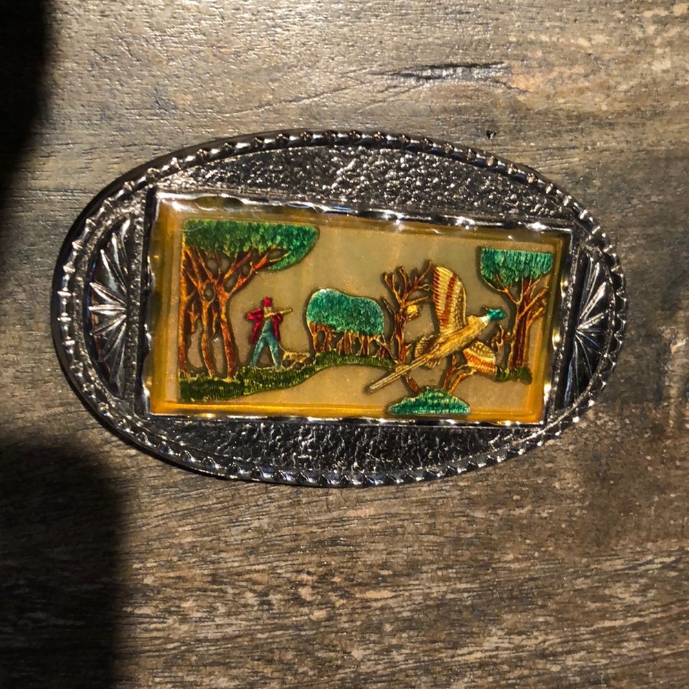Hunting Scene Belt Buckle